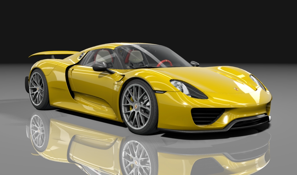 Porsche 918 Spyder VR1100, skin Yellow_racing