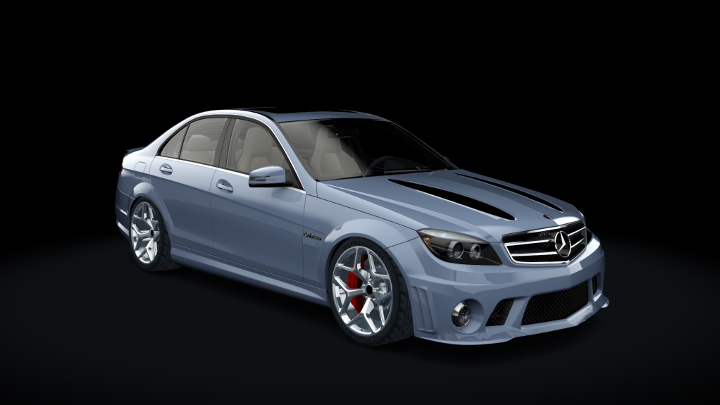 Mercedes-Benz C63 AMG RennTech Supercharged BFT Spec TR6060 | No Hesi Tuned, skin 04_Palladium Silver