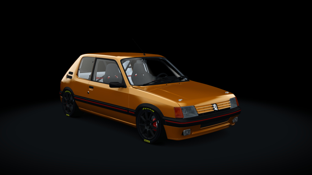 Peugeot 205 GTI 1.9 Gutmann T16v 222cv, skin Orange