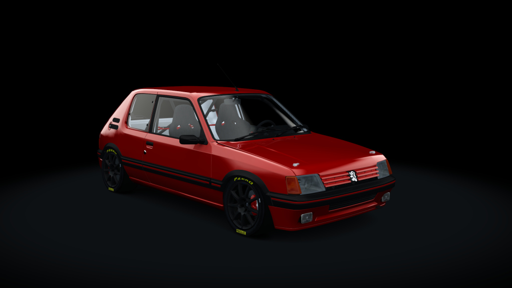 Peugeot 205 GTI 1.9 Gutmann T16v 222cv, skin Red