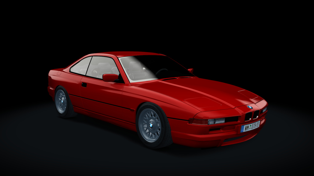 BMW 850i - 1990, skin Brilliant_Red_308