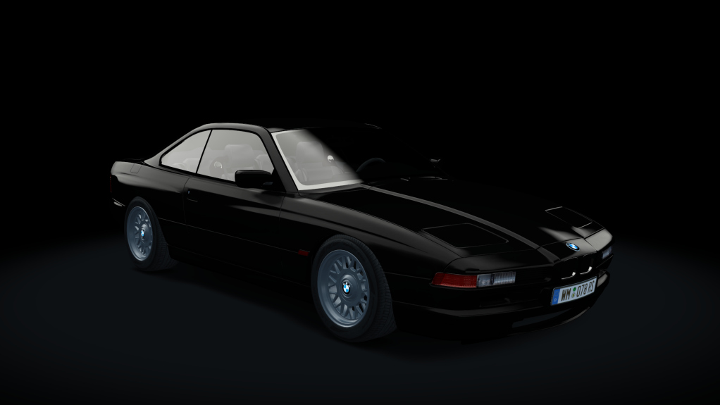 BMW 850i - 1990, skin Diamond_Black_181_Metallic