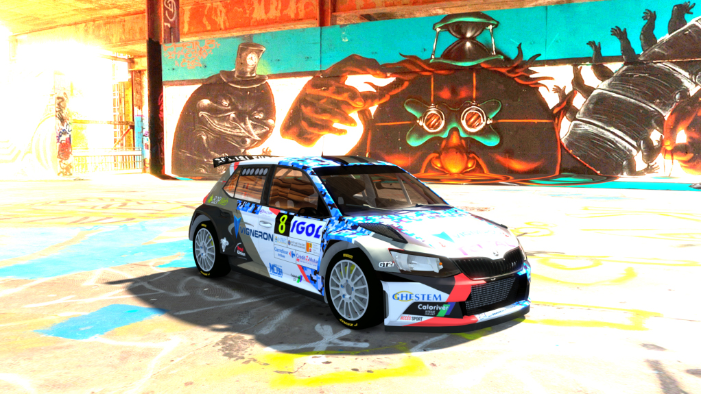 Skoda fabia R5, skin Quentin Giordano