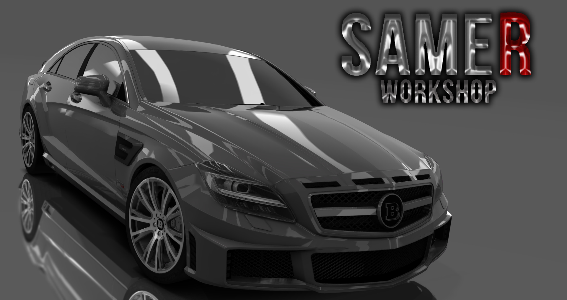 Mercedes CLS BRABUS ROCKET 800, skin Designo Magno Platin Metallic