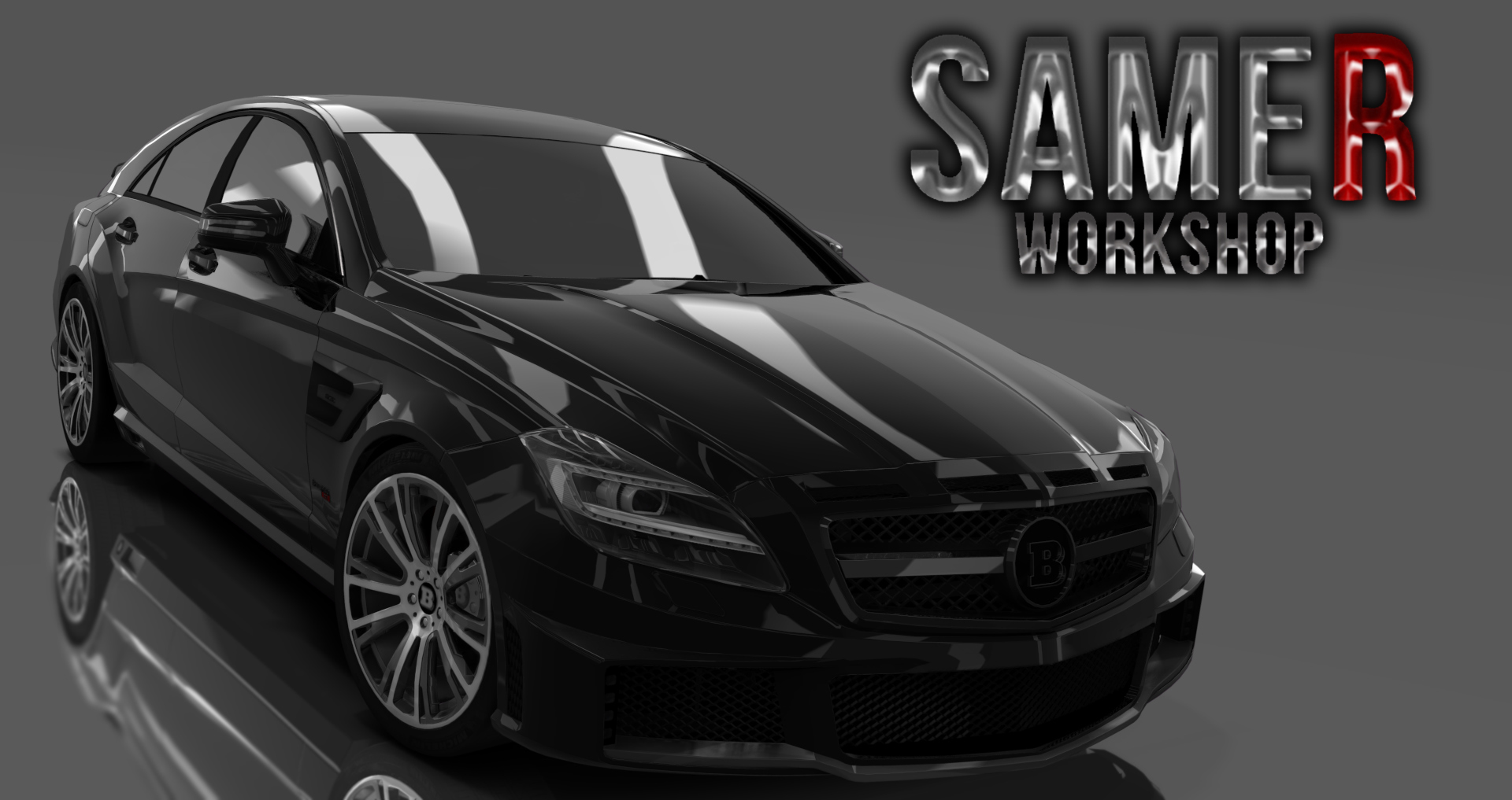 Mercedes CLS BRABUS ROCKET 800, skin Obsidian Black Metallic