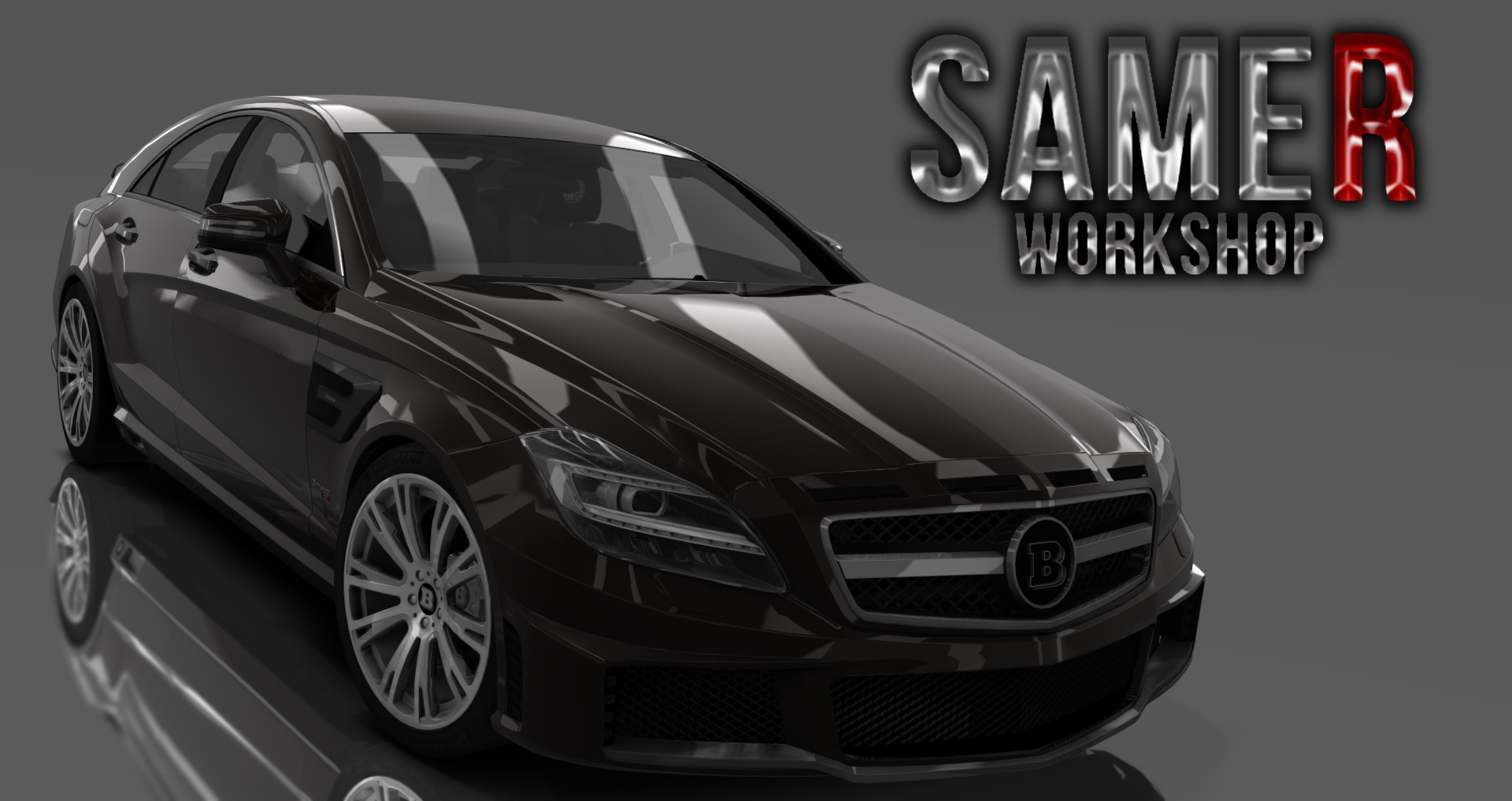 Mercedes CLS BRABUS ROCKET 800, skin Rubinschwarz Metallic