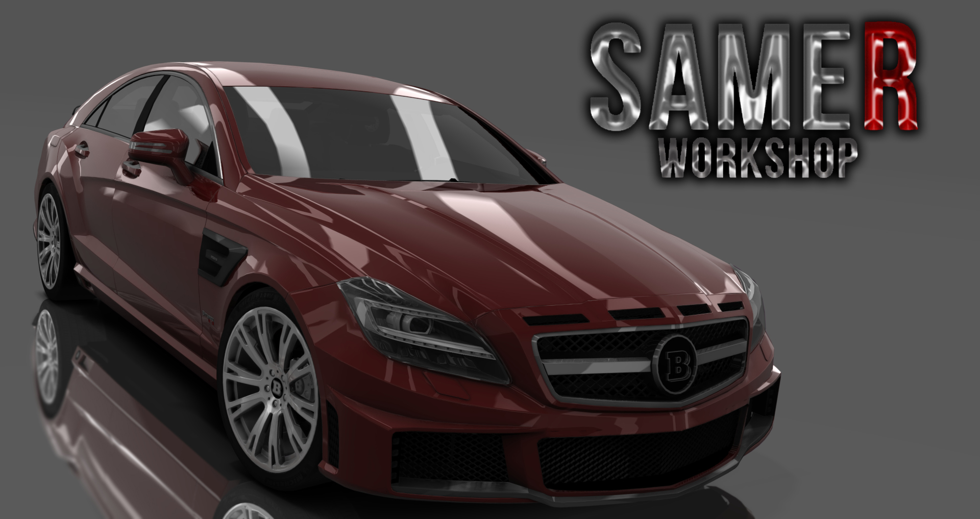 Mercedes CLS BRABUS ROCKET 800, skin Storm Red Metallic