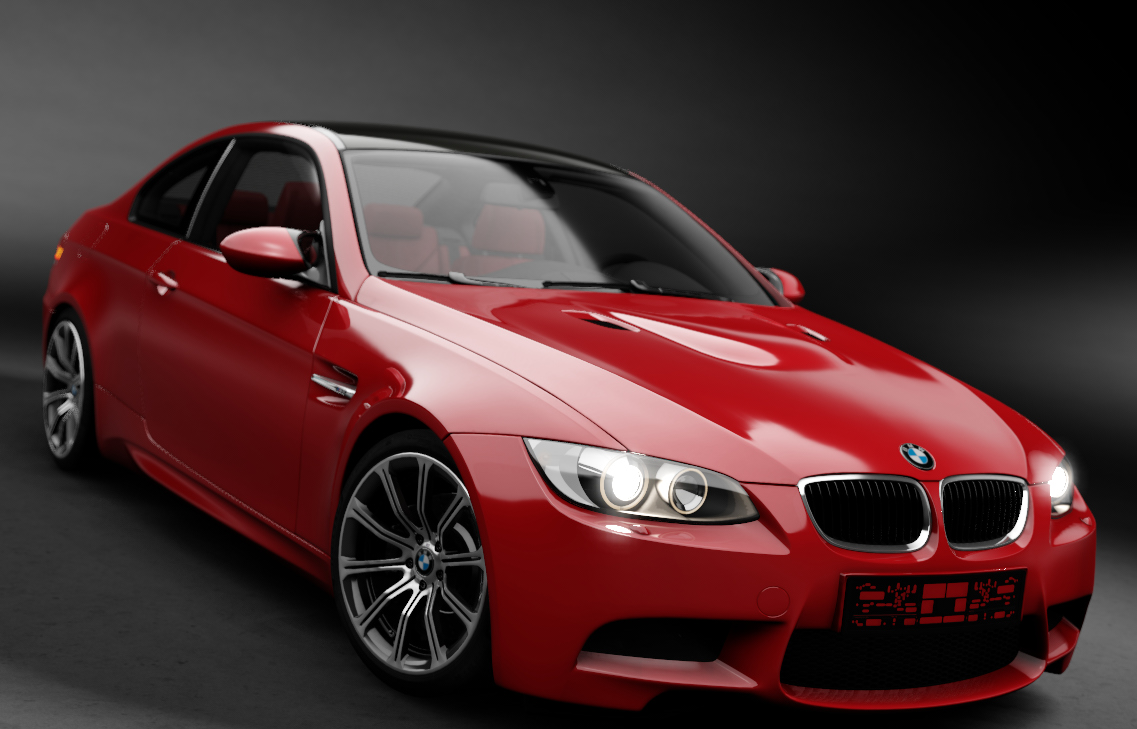 BMW M3 E92, skin Melbourne Red