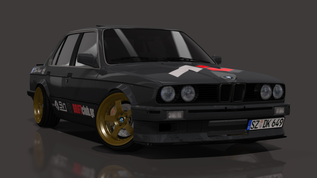 SVD BMW E30 Sedan M50 turbo, skin Graphite Black