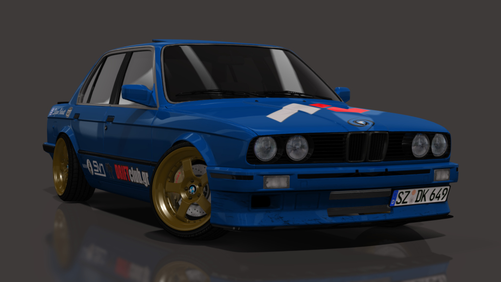 SVD BMW E30 Sedan M50 turbo, skin Ultramarine Blue