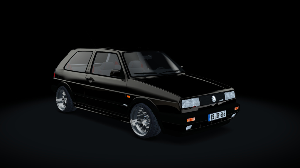 VW Golf II VR6, skin Black