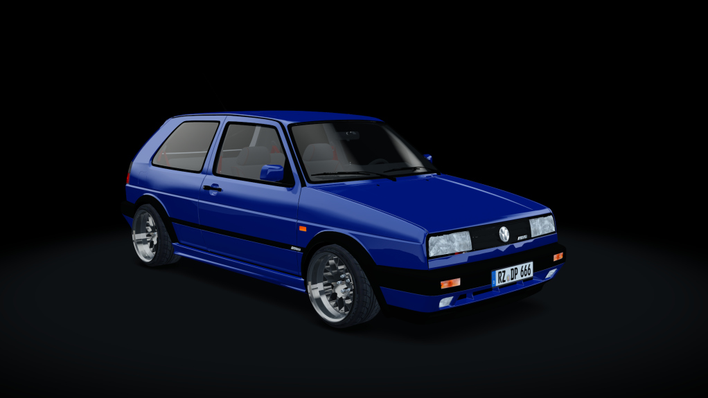 VW Golf II VR6, skin Blue