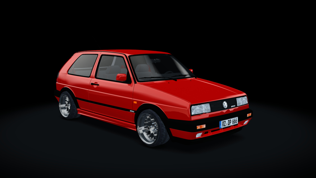 VW Golf II VR6, skin Tornado_Red