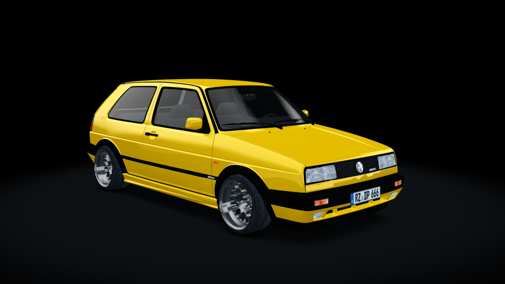 VW Golf II VR6, skin Yellow