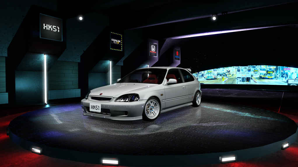 HK51 P1 Honda Civic EK9, skin 03_Championship_White
