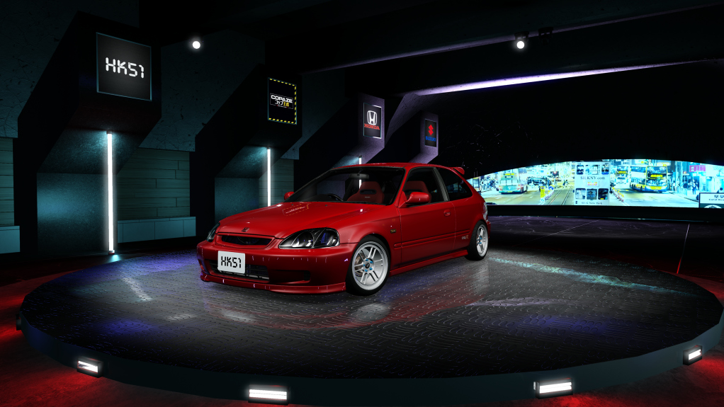 HK51 P1 Honda Civic EK9, skin 05_Red