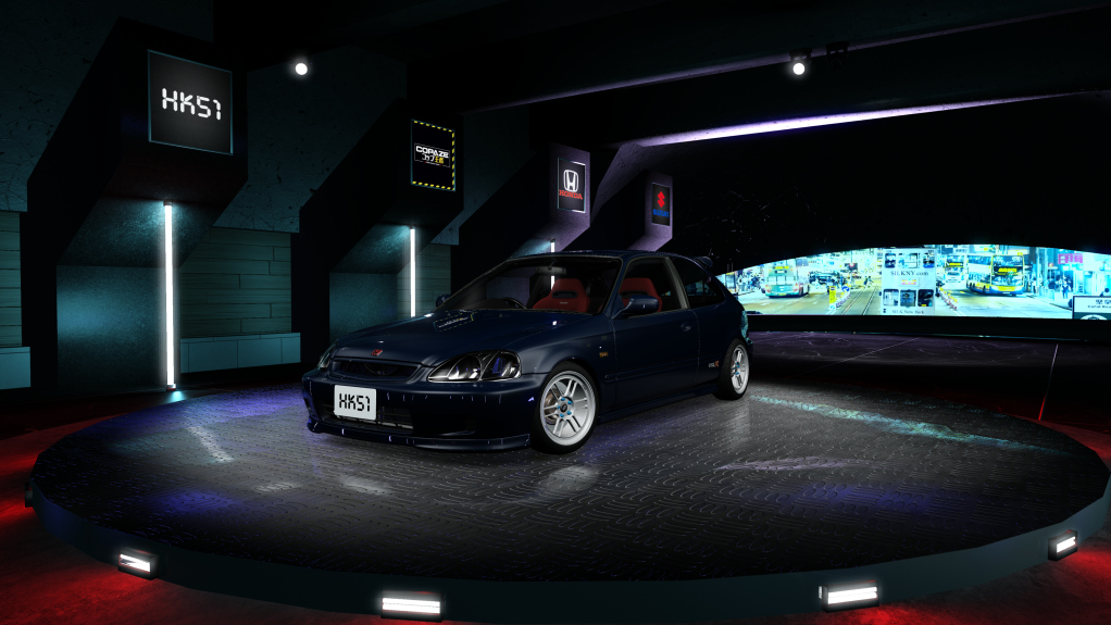 HK51 P1 Honda Civic EK9, skin 06_Dark_Blue