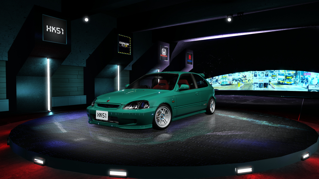 HK51 P1 Honda Civic EK9, skin 07_Light_Blue