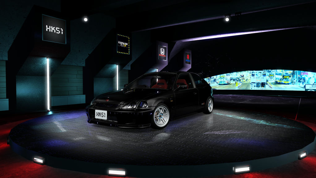 HK51 P1 Honda Civic EK9, skin 09_Black