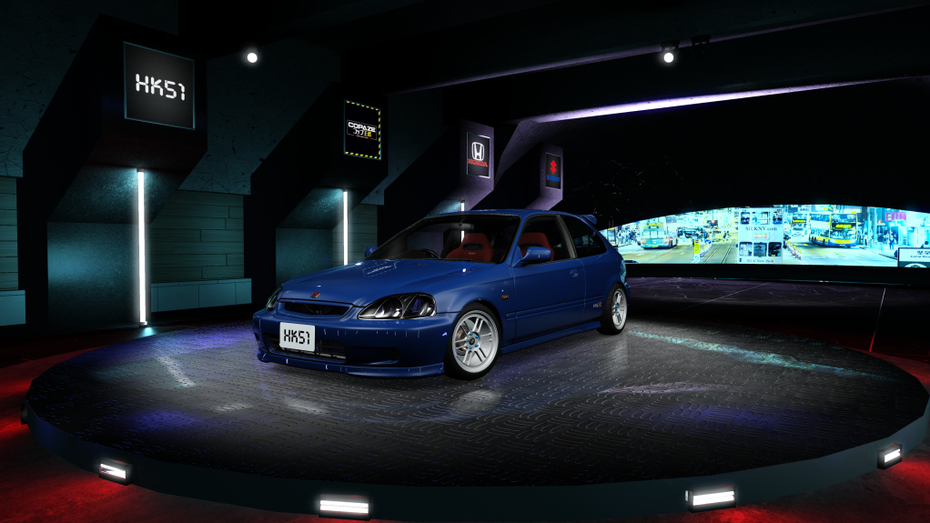 HK51 P1 Honda Civic EK9, skin 10_Blue