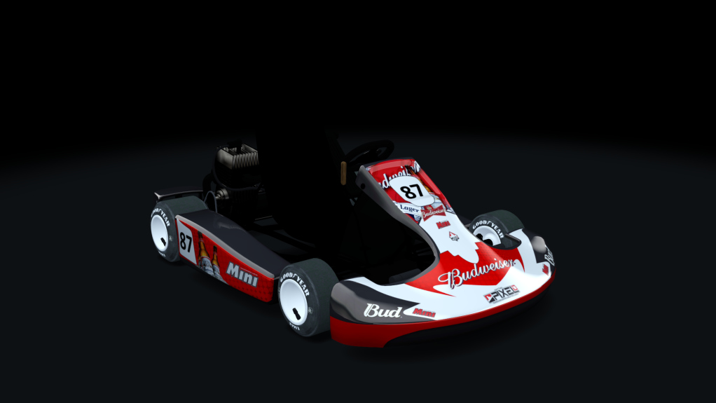 Shifter Kart 125, skin BUDWEISER