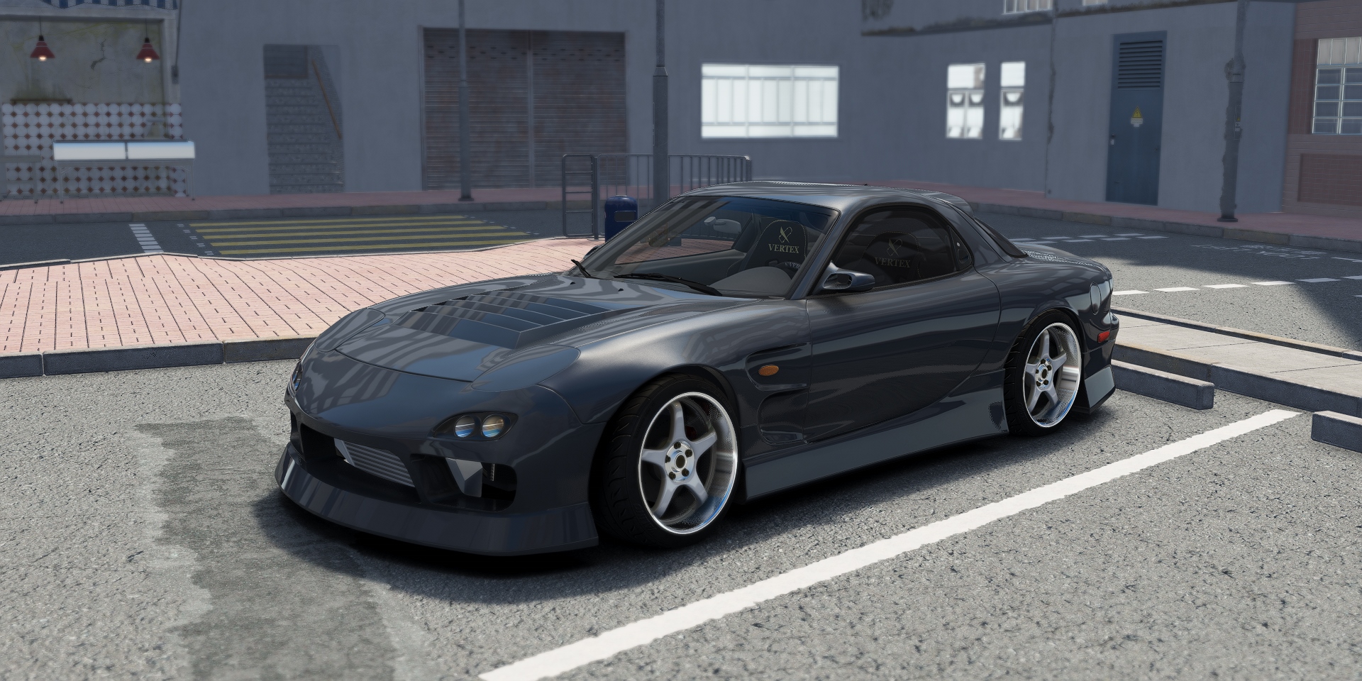 DWG Mazda RX-7 FD3S BN LHD, skin Gun_Metal