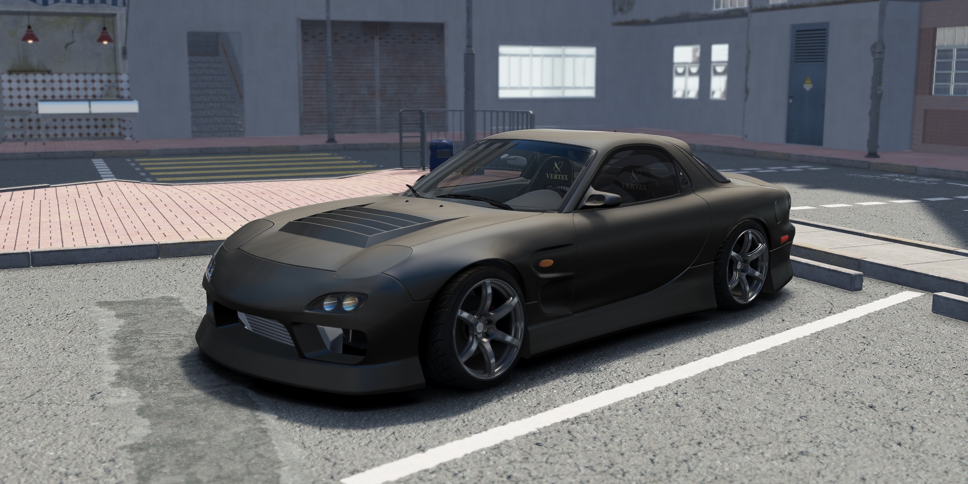 DWG Mazda RX-7 FD3S BN LHD, skin satin_black