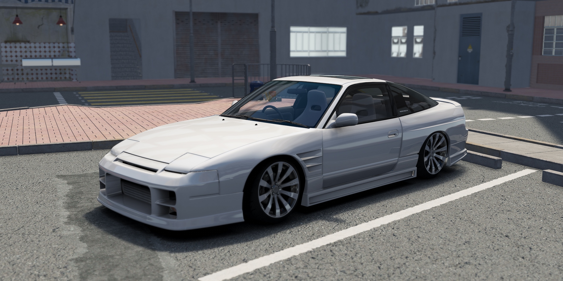 DWG Nissan 180SX G-Corp, skin Aspen_White