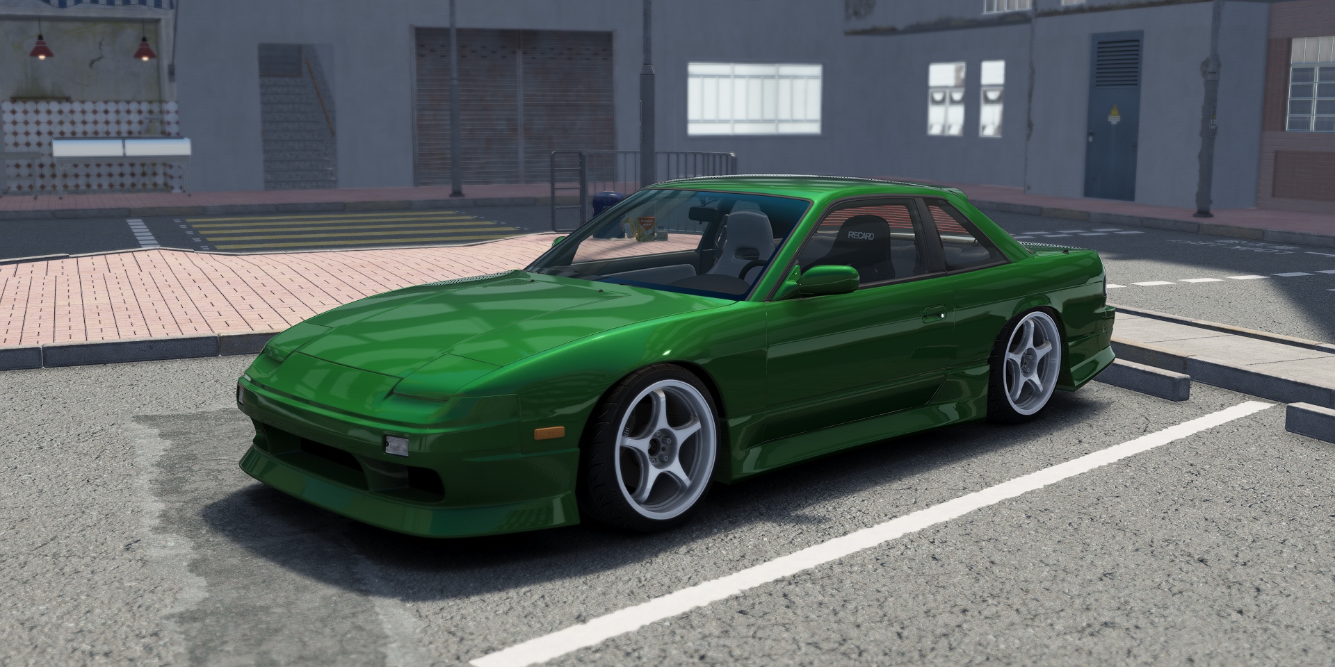 DWG Nissan 240sx Coupe KA24DET, skin Green