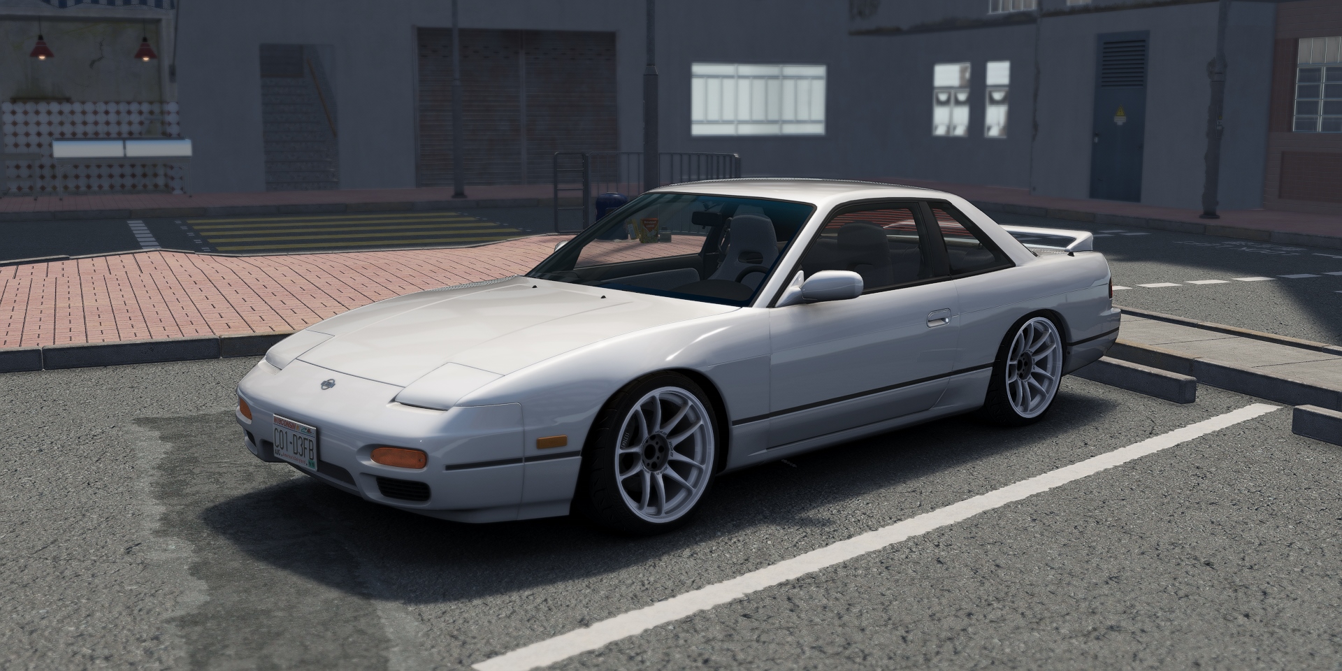 DWG Nissan 240sx Coupe, skin Super_White