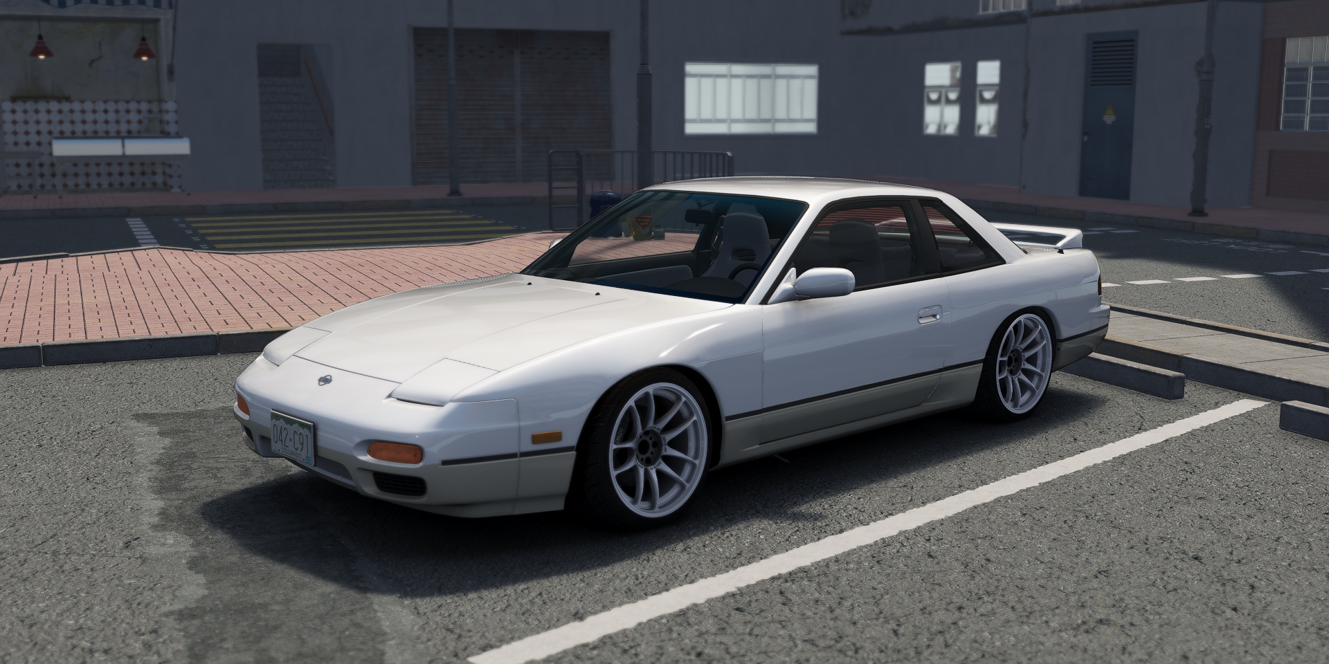 DWG Nissan 240sx Coupe, skin Two_Tone_White