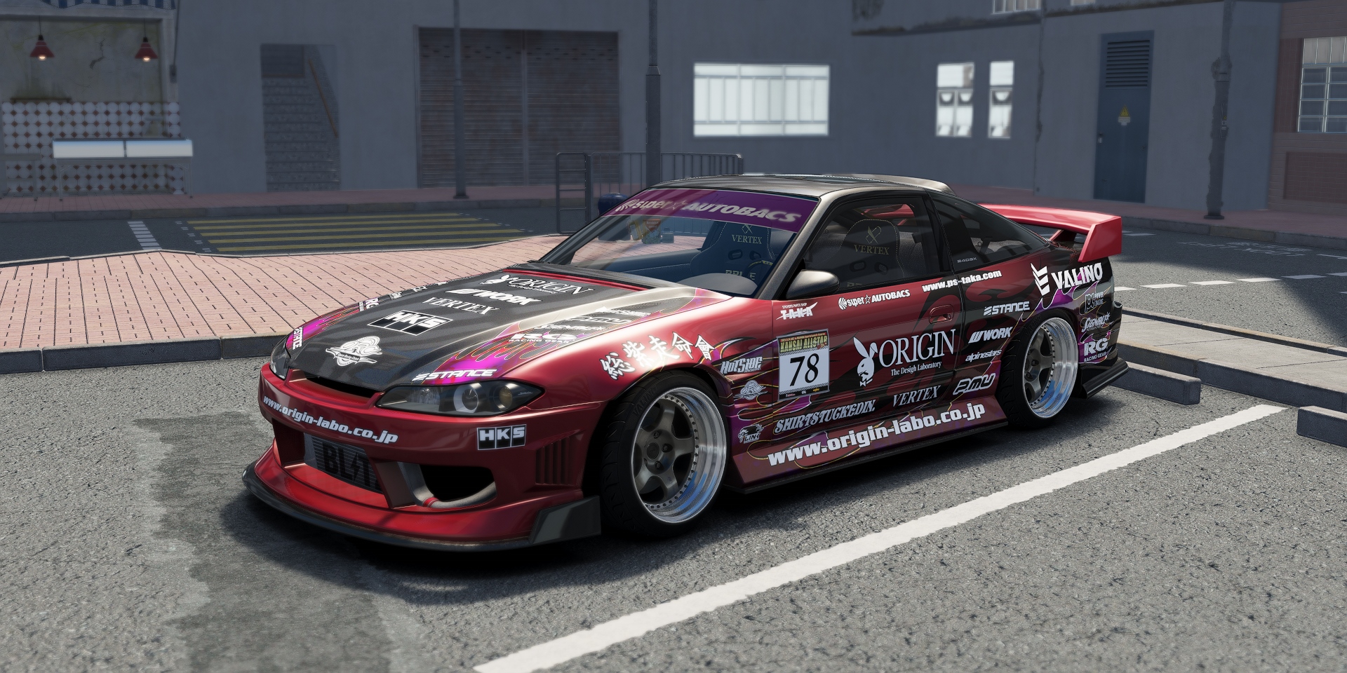 DWG Nissan 240sx S13.5, skin Dark Heat