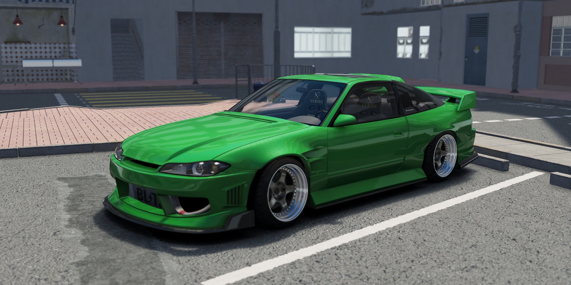 DWG Nissan 240sx S13.5, skin emerald green