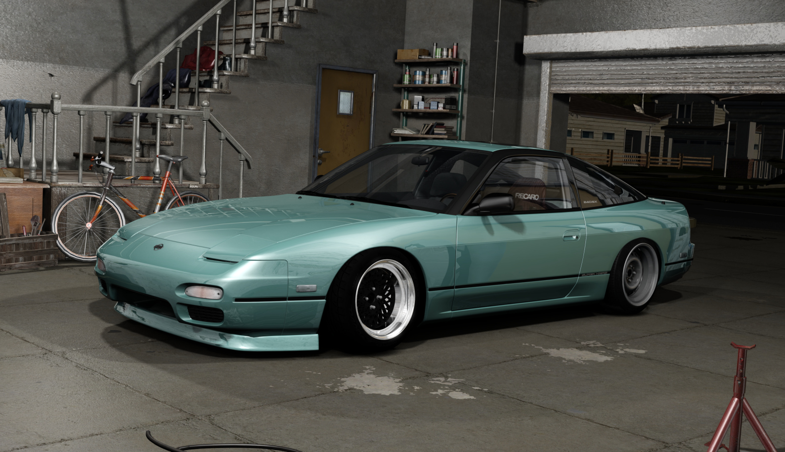 DWG Nissan 240sx KA, skin Seafoam_Green