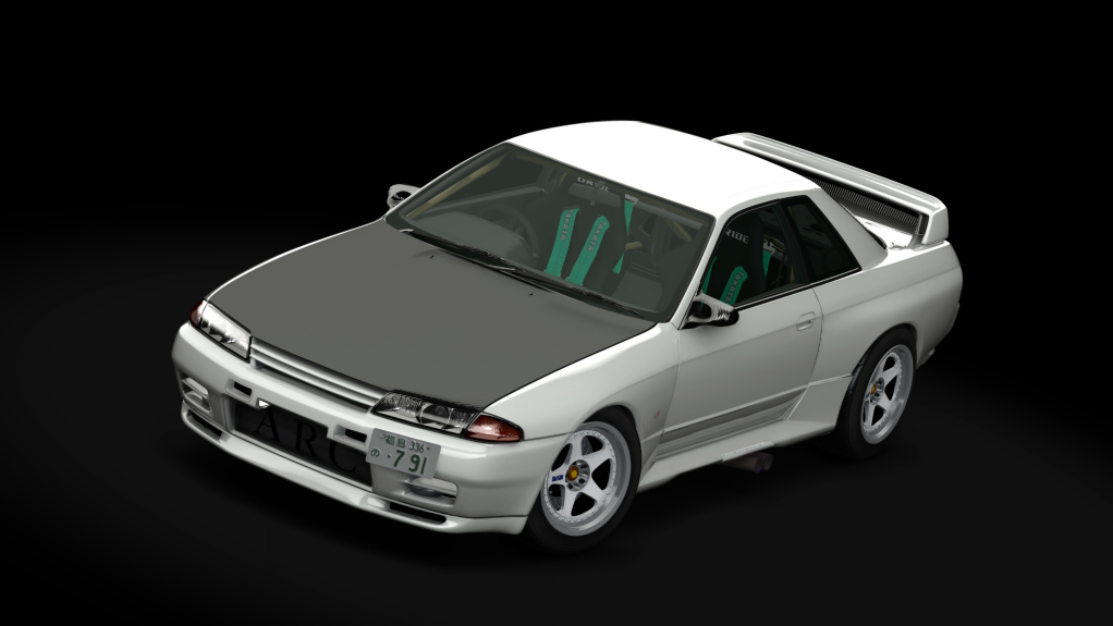 峠 Mamasao Works Nissan Skyline GT-R BNR32, skin Crystal_White