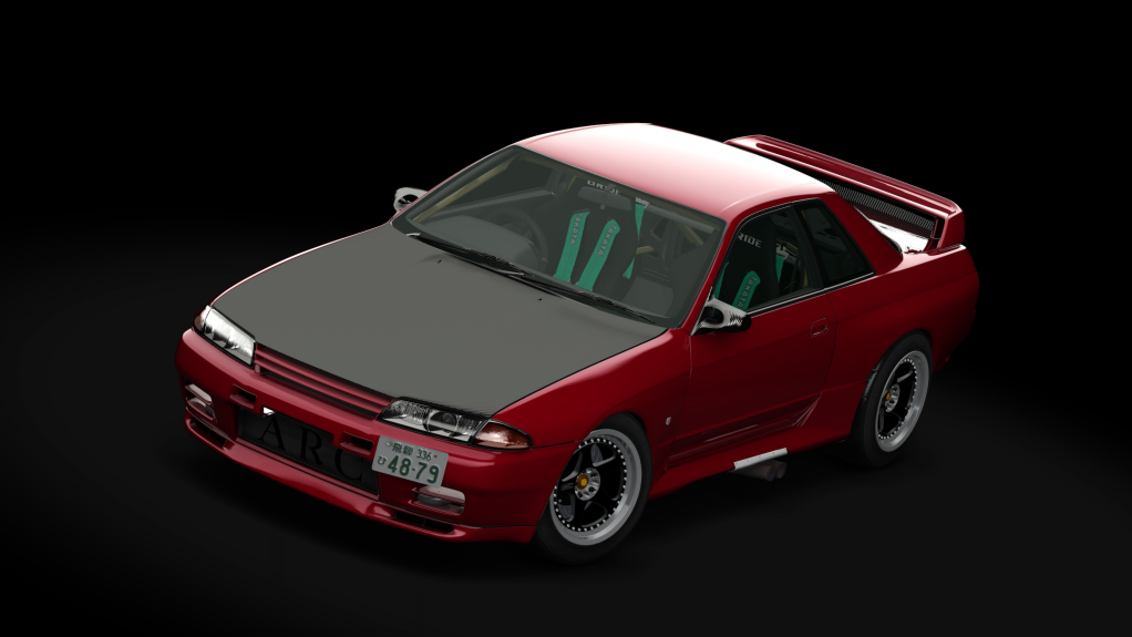 峠 Mamasao Works Nissan Skyline GT-R BNR32, skin Red_Pearl_Metallic