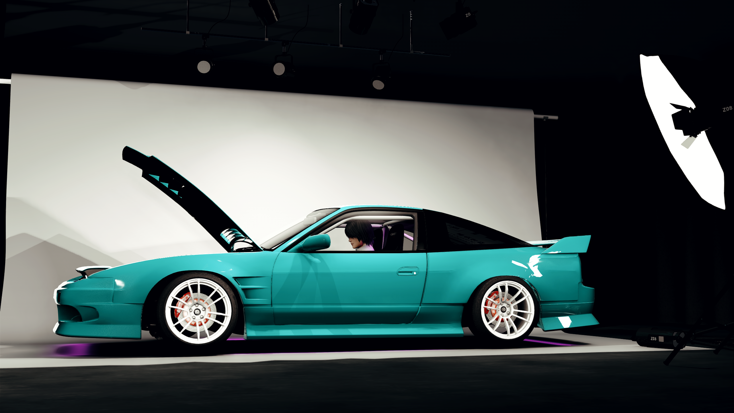 NStyle Nissan 180sx Origin Streamline, skin Teal