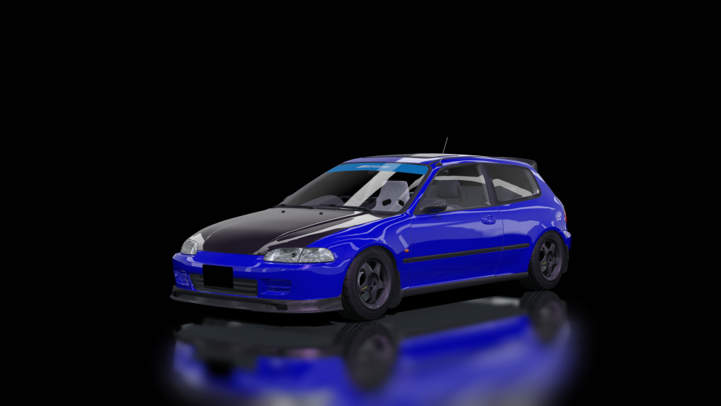 Honda Civic V SiR II, skin Blue