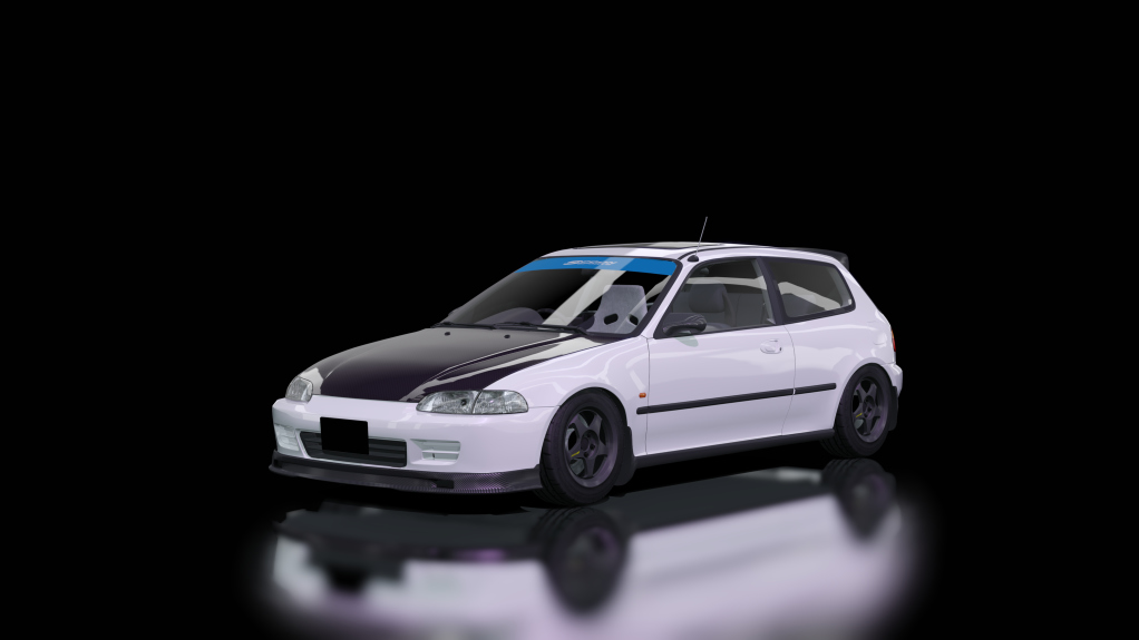 Honda Civic V SiR II, skin Frost White