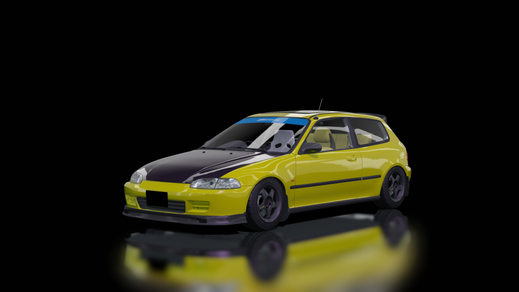 Honda Civic V SiR II, skin Yellow Bahama