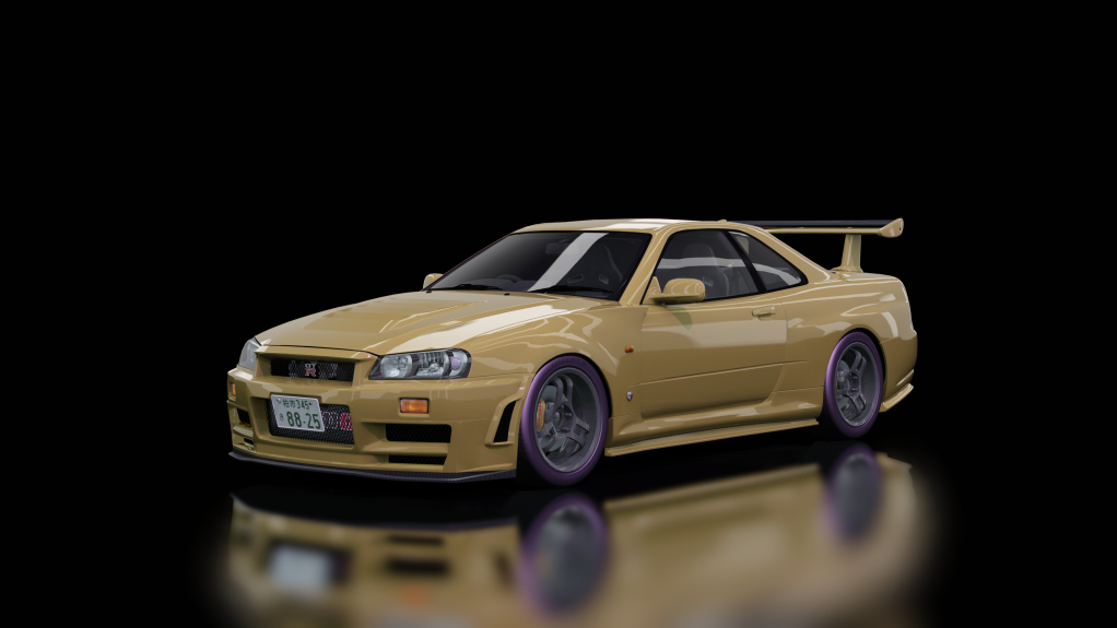 Nissan Skyline GTR R34, skin gold