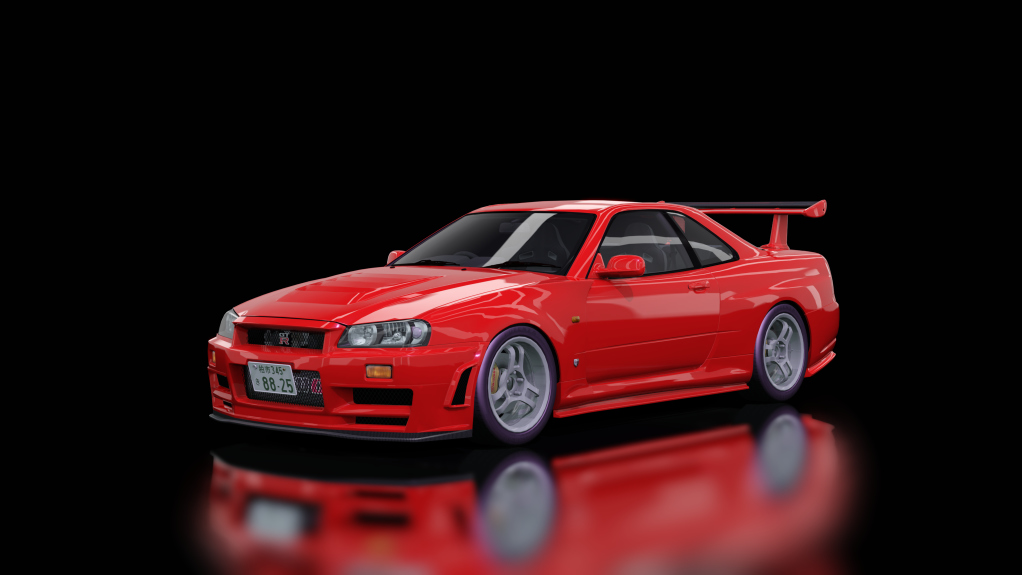 Nissan Skyline GTR R34, skin red