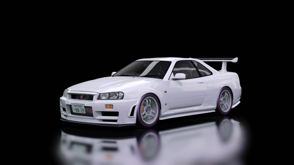 Nissan Skyline GTR R34, skin white