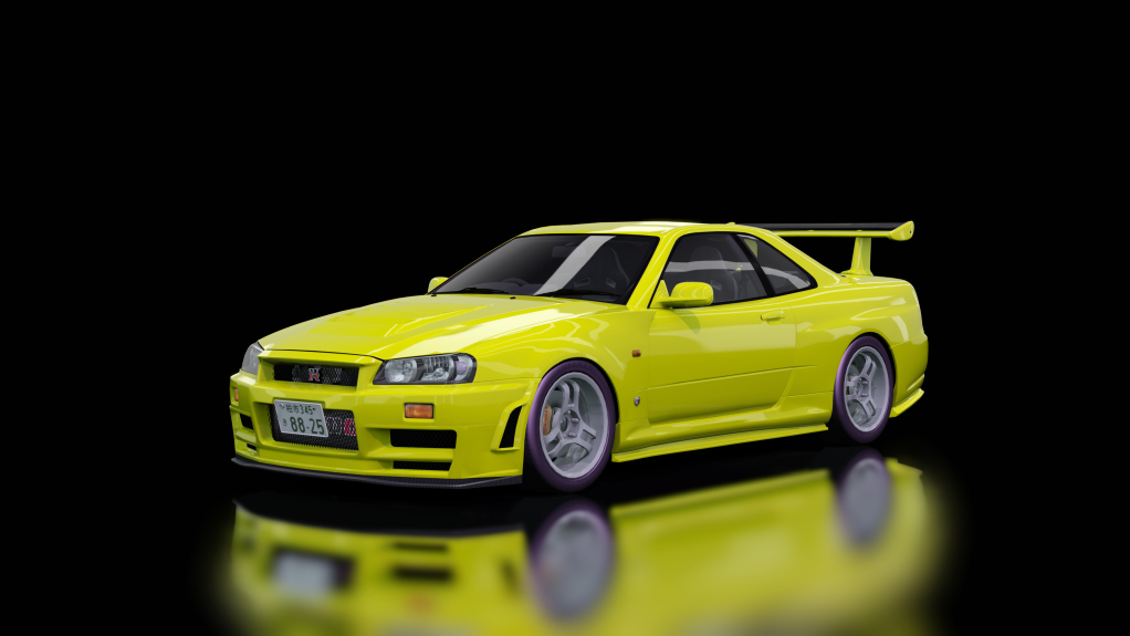 Nissan Skyline GTR R34, skin yellow