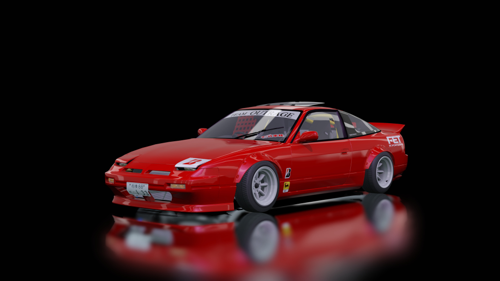 Nissan S13 180SX, skin Red