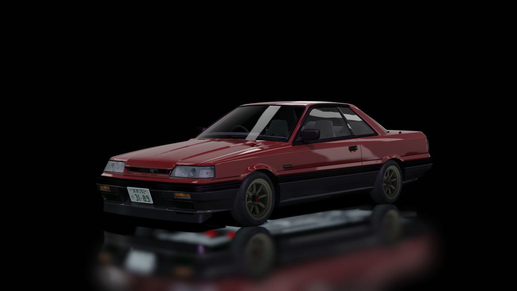 Nissan Skyline GTS-R R31, skin Maroon_black