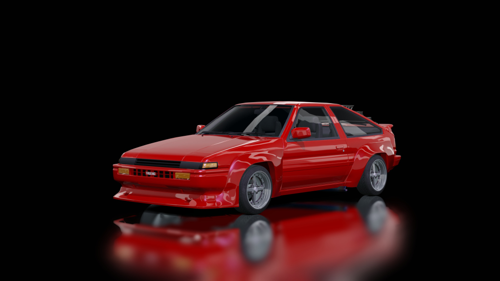 Toyota Corolla Trueno AE86, skin red