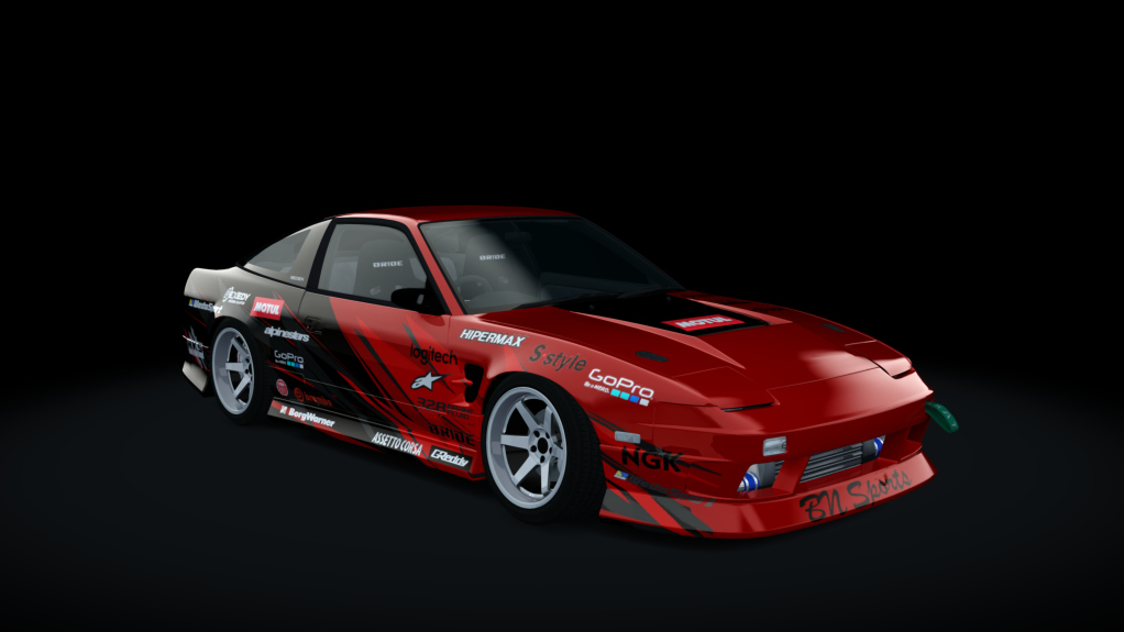 Serebrito | Nissan 180SX WDT Street, skin RedBlack