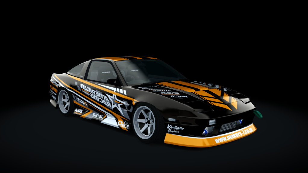 Serebrito | Nissan 180SX WDT Street, skin american_racing_v2