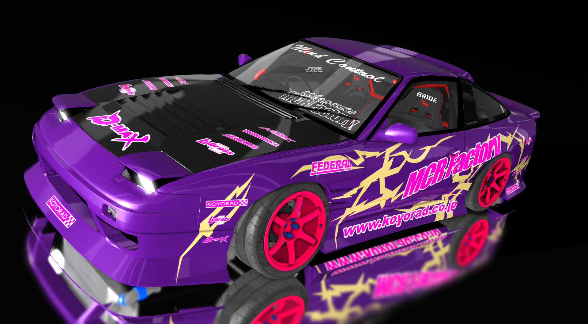 SWL // XStreeto Project |  SR20 Nissan 180SX RPS13 D-max Type-III - NSpec COMP Edition, skin MCR_Factory